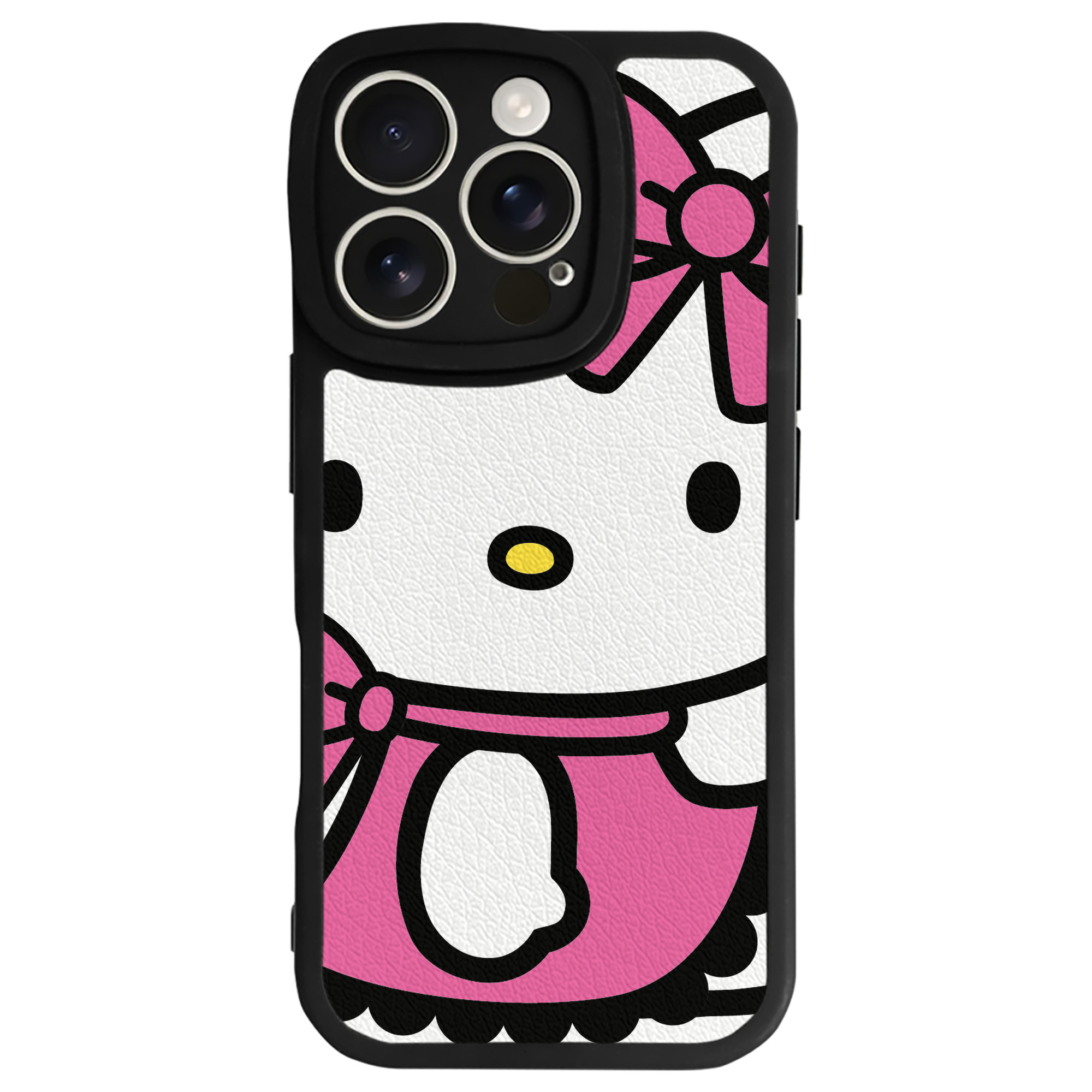 （画像用） Hello Kitty ハローキティ 【iPhone 16シリーズ対応】シリコンスマホケース（レザー調） 材質：シリコン